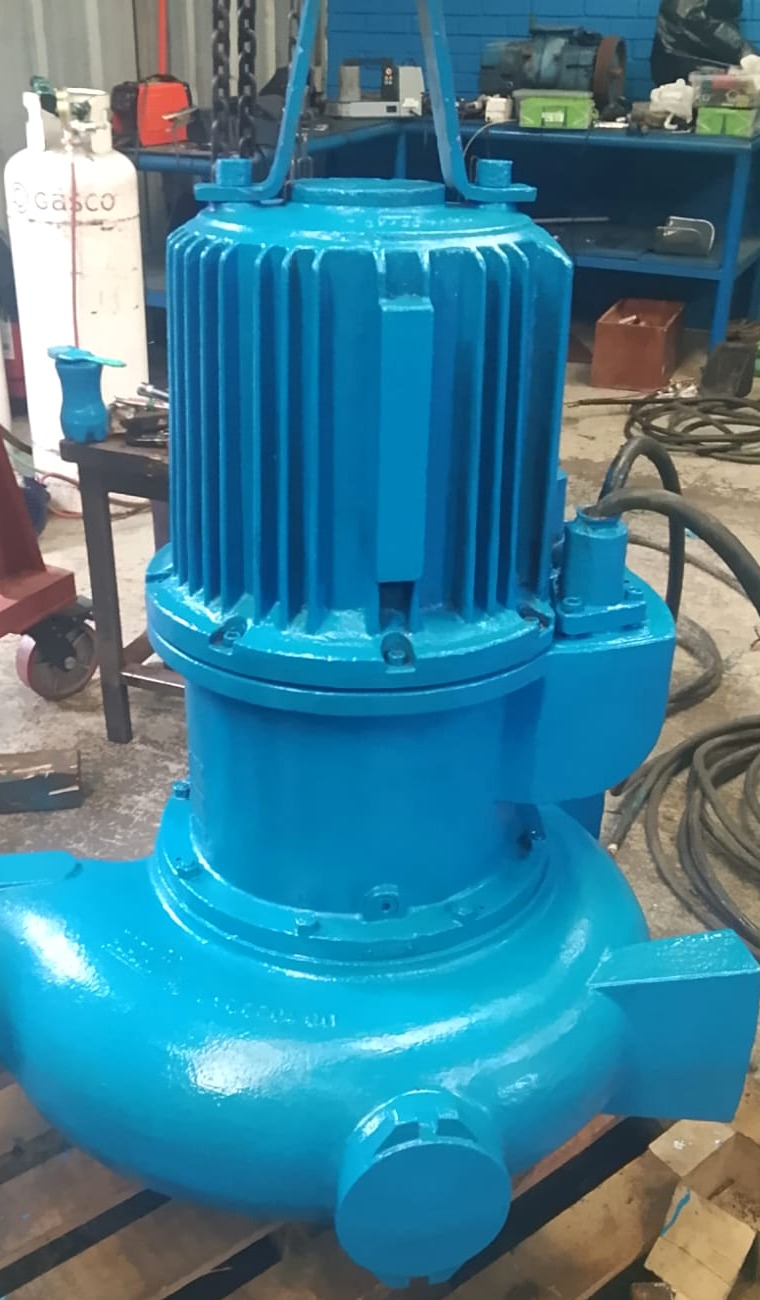 Detalle de bomba reparada